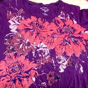 Purple Cotton LS Tee